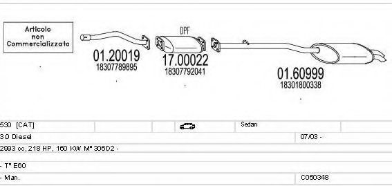 MTS C050348011066 Exhaust System